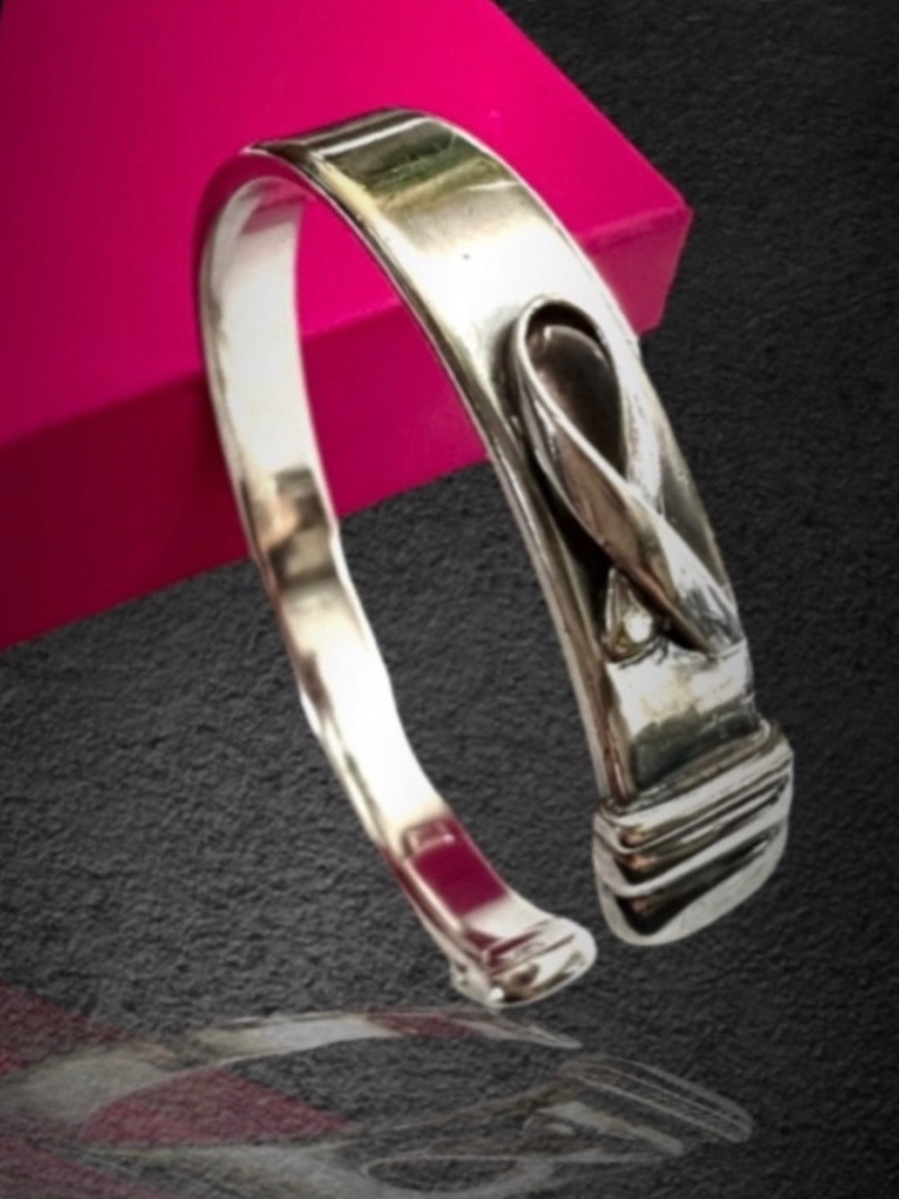 UNOAERRE Until there’s A Cure sterling silver cuff bracelet